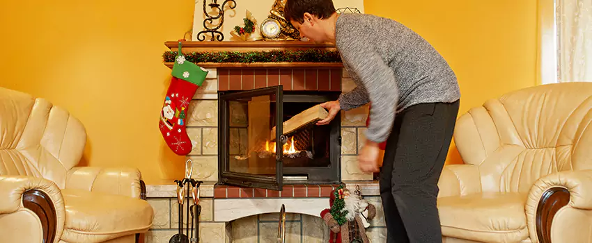 Rusted Metal Fireplace Restoration in Lathrop, California